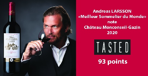 illustration : Andreas LARSSON ''Best Sommelier in the World'' rates Ch�teau Monconseil-Gazin 2020